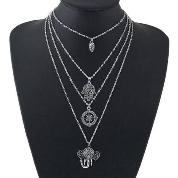 Multi-layers High Fashion Costume Necklace - Picture 3 of 3